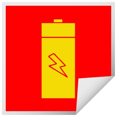 etiket karikatür elektrik pil peeling Meydanı