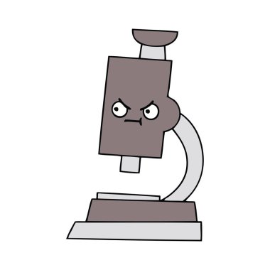 sevimli çizgi bir mikroskop