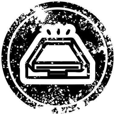 düşük ofis kağıt yığınını simgesi sıkıntılı