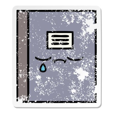 sevimli çizgi Notebook sıkıntılı etiket