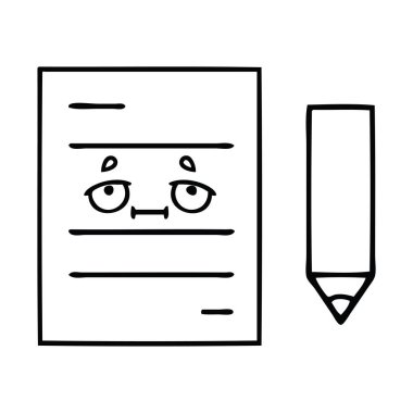 çizgi çizme çizgi film test kağıt