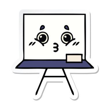 etiket bir sevimli çizgi beyaz tahta