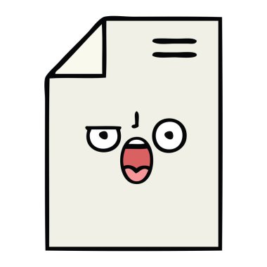 bir yaprak kağıda sevimli çizgi 