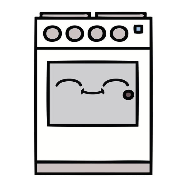 Schattige Cartoon Van Een Keuken Oven — Stockvector