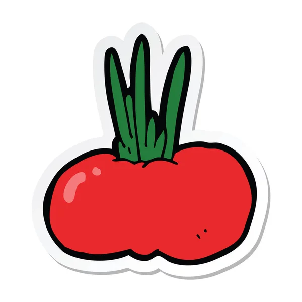 Sticker Cartoon Vegetable — Stock Vector
