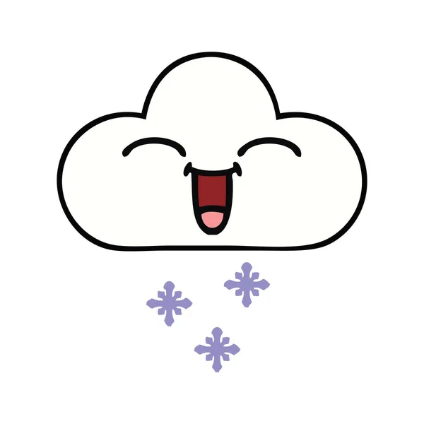 Roztomilý Kreslený Shluk Sněhu — Stockový vektor