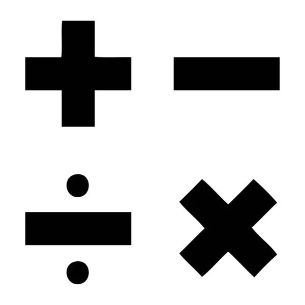 Símbolo plano símbolos matemáticos — Archivo Imágenes Vectoriales