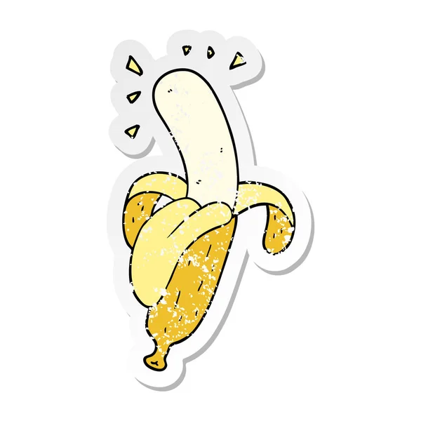 Наклейка с карикатурным бананом — стоковый вектор