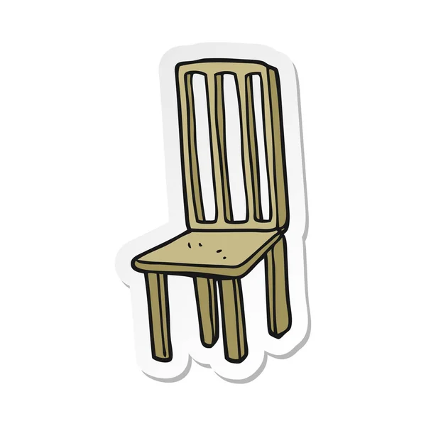 Aufkleber Eines Cartoon Stuhls — Stockvektor