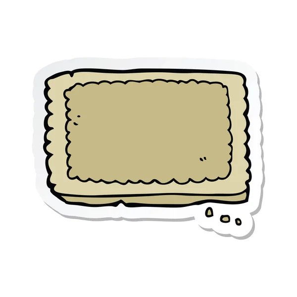 Pegatina Una Galleta Dibujos Animados — Vector de stock