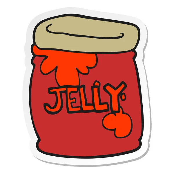 Retro cartoon jar of jelly — Stock Vector © lineartestpilot #96702700