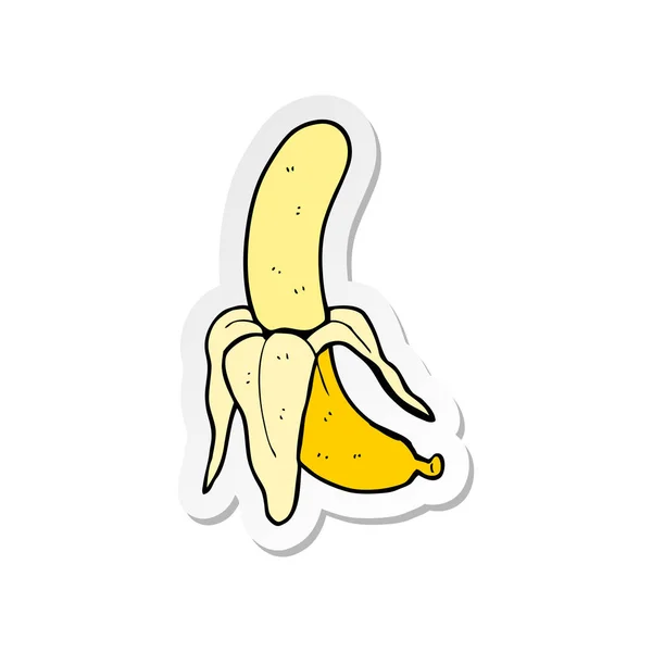 Sticker van een cartoon-banaan — Stockvector