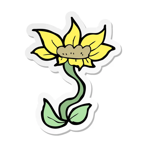 Pegatina de una flor de dibujos animados — Vector de stock