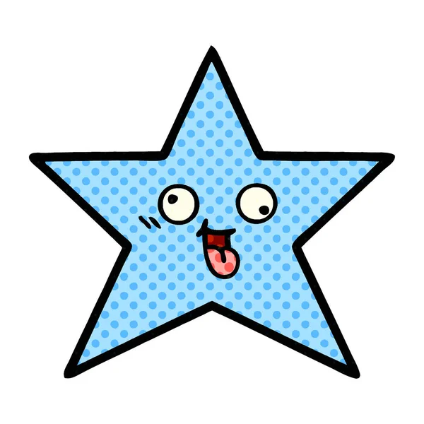 Historieta Estilo Cómic Una Estrella Mar — Vector de stock