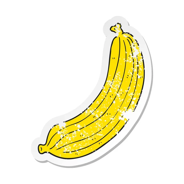 Retro Trudnej Sytuacji Naklejki Cartoon Banana — Wektor stockowy