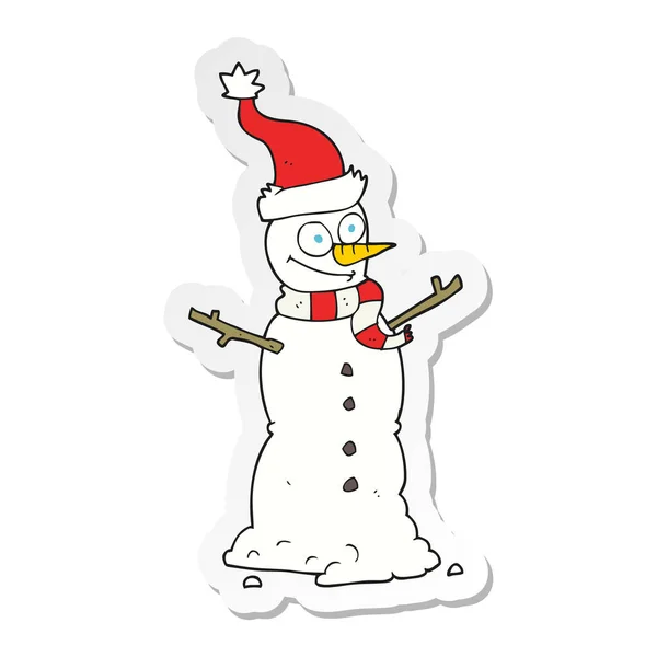 Naklejki Cartoon Snowman — Wektor stockowy