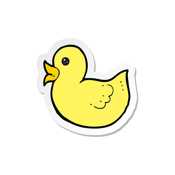 Pegatina Pato Goma Dibujos Animados — Vector de stock