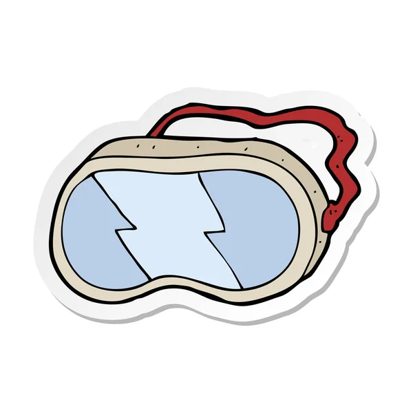 Sticker Cartoon Goggles — Stock Vector