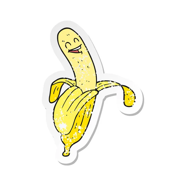 Наклейка Карикатурный Банан — стоковый вектор