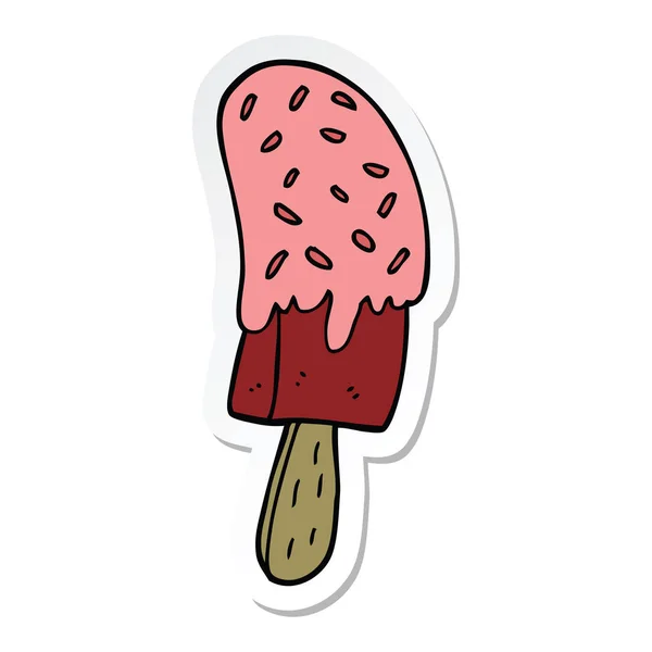 卡通冰淇淋棒棒糖贴纸 — 图库矢量图片