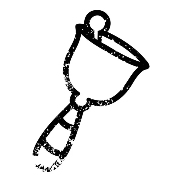 Hand Bell Noodlijdende Pictogram Symbool — Stockvector