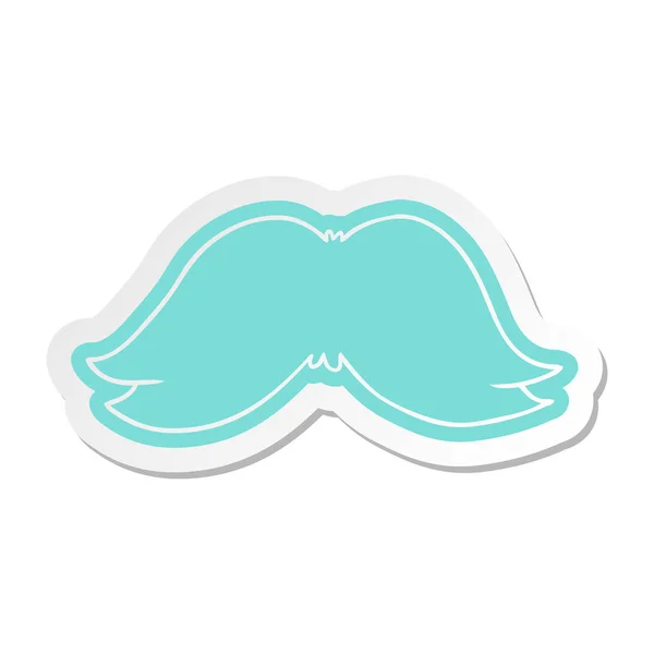 Cartoon Sticker Mans Moustache — Stock Vector