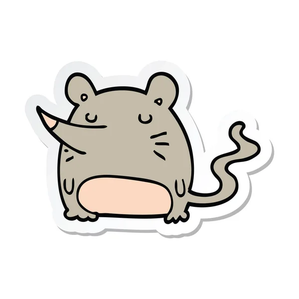 漫画のマウスのステッカー — ストックベクタ