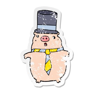 çizgi film iş domuz bir sıkıntılı etiket