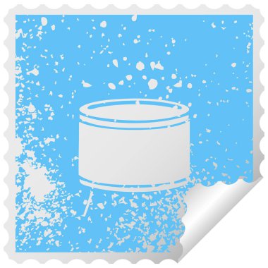 sıkıntılı Meydanı davul sembolü etiket soyma