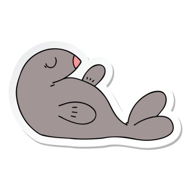 etiket, bir ilginç elle çizilmiş karikatür mühür