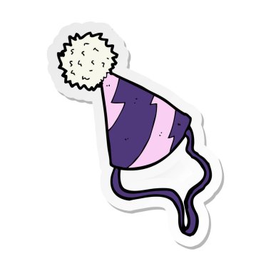 çizgi film parti şapkası etiket