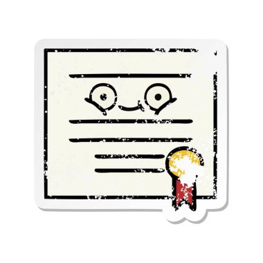 sevimli çizgi mezuniyet diploma sıkıntılı etiket