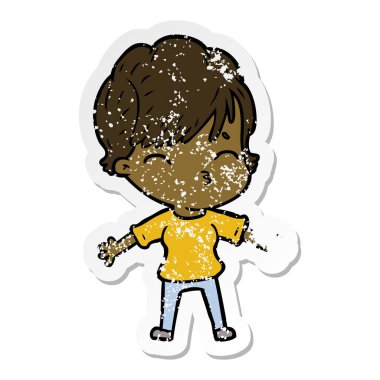 düşünme bir karikatür kadının sıkıntılı etiket