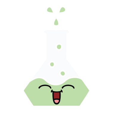 düz renk retro karikatür bir bilim ölçek