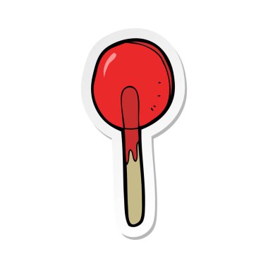 bir çizgi film candy lolipop etiket