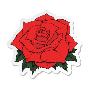 etiket bir karikatür gül