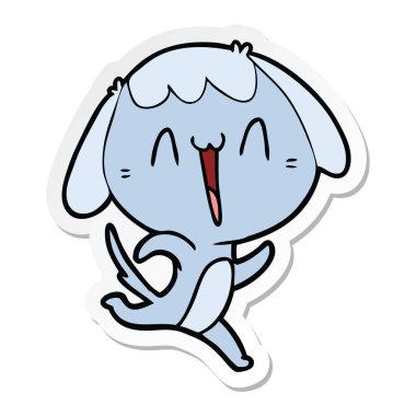 sevimli çizgi köpek etiket