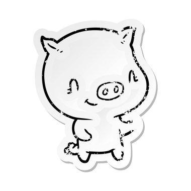 çizgi film domuz bir sıkıntılı etiket