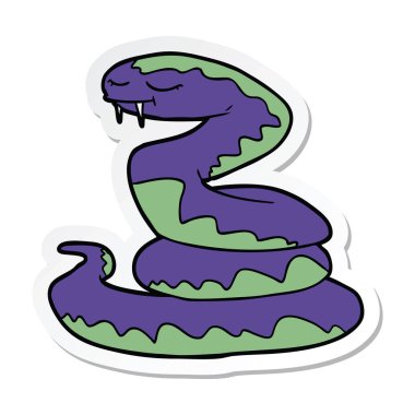 etiket bir karikatür yılan