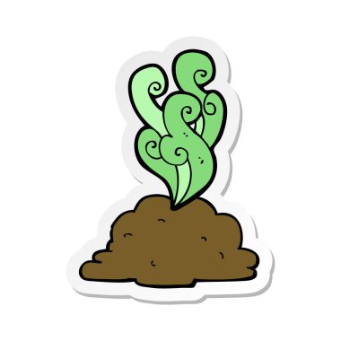 çizgi film kokulu kaka etiket