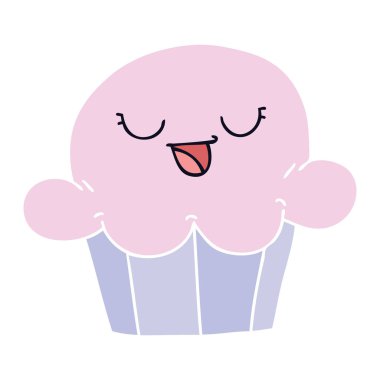 ilginç el karikatür mutlu kek çekilmiş