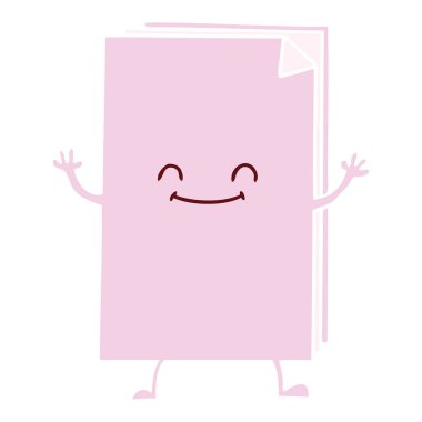 kağıt el çekilmiş ilginç karikatür mutlu yığını