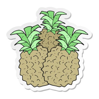 bir çizgi film ananas çıkartması