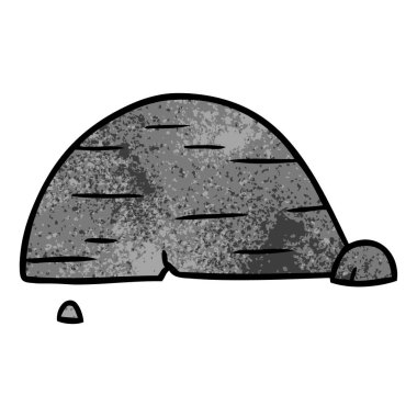 elle çizilmiş karikatür doodle gri taş boulder, dokulu