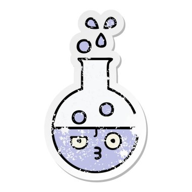 sevimli çizgi tüp bebek sıkıntılı etiket