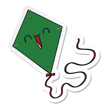 etiket bir karikatür uçurtma