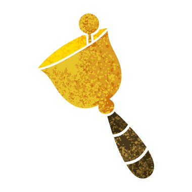 retro illüstrasyon stil çizgi film zil