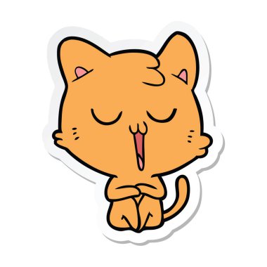 etiket bir karikatür kedi şarkı