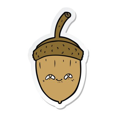 bir çizgi film meşe palamudu etiket