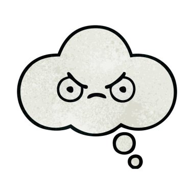 Retro grunge doku karikatür kabarcık sanıyordum